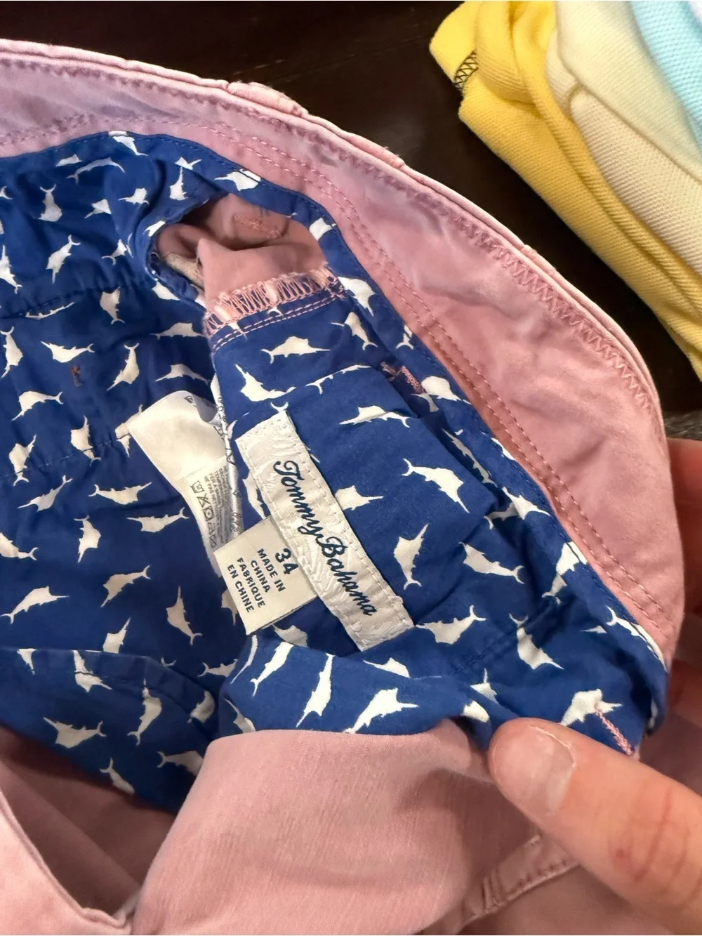 Tommy Bahama Men's Pale Pink Twill Flat Front Shorts